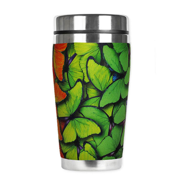 Other side of Rainbow Butterfly Travel Mug