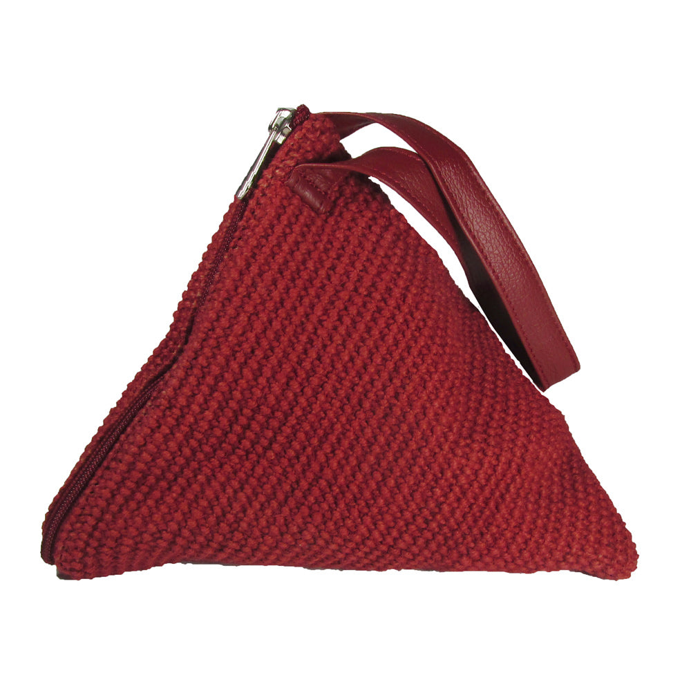 Brick Red Samosa Handbag by Breeke