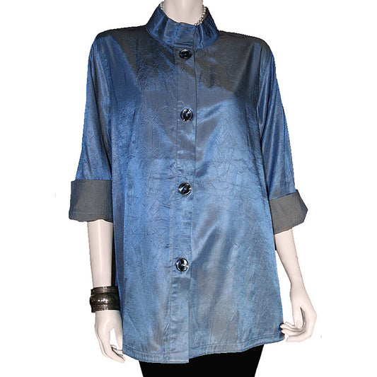 Reversible Dusty Blue/Slate Crinkle Swing