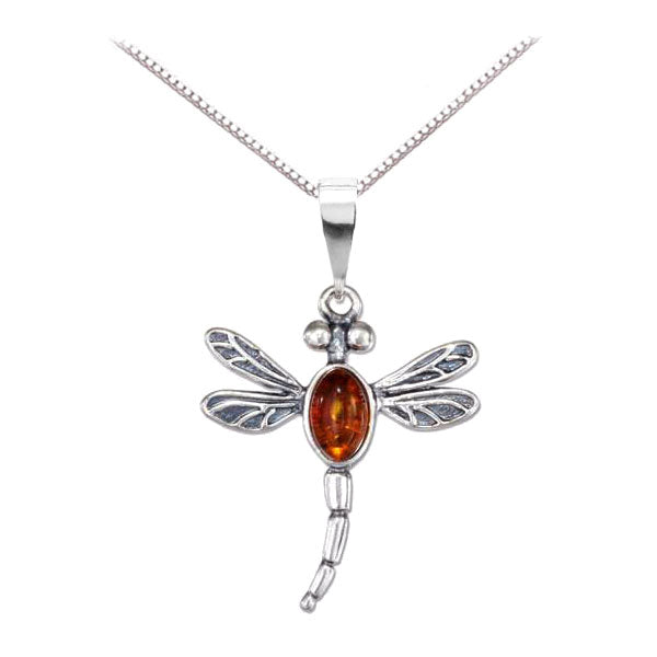 Baltic Amber Dragonfly Necklace