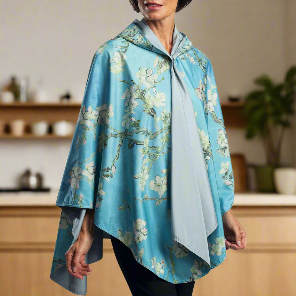 Van Gogh Almond Blossoms Rain Cape by Raincaper