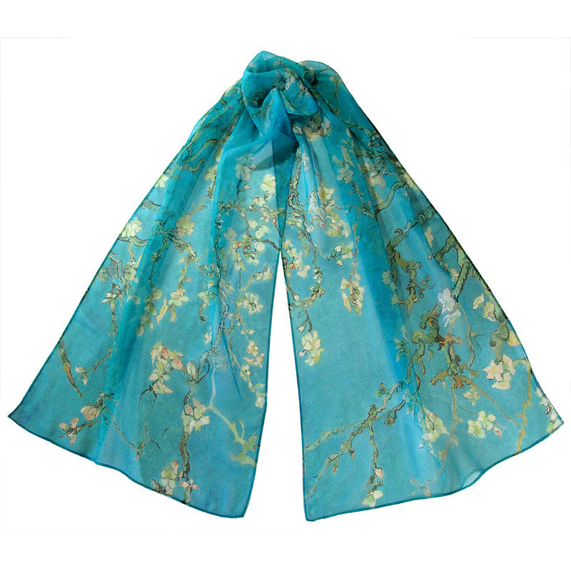 Van Gogh Almond Blossoms Chiffon Scarf