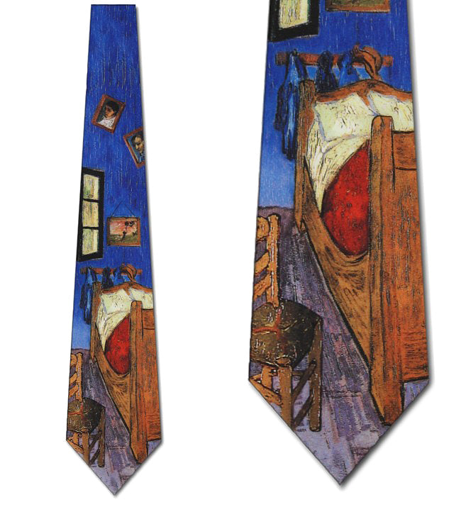 Van Gogh Art Tie Bedroom at Arles - Closeup Views