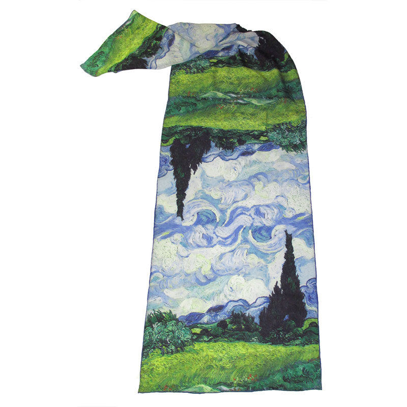 Full View of Van Gogh Cypress Scarf