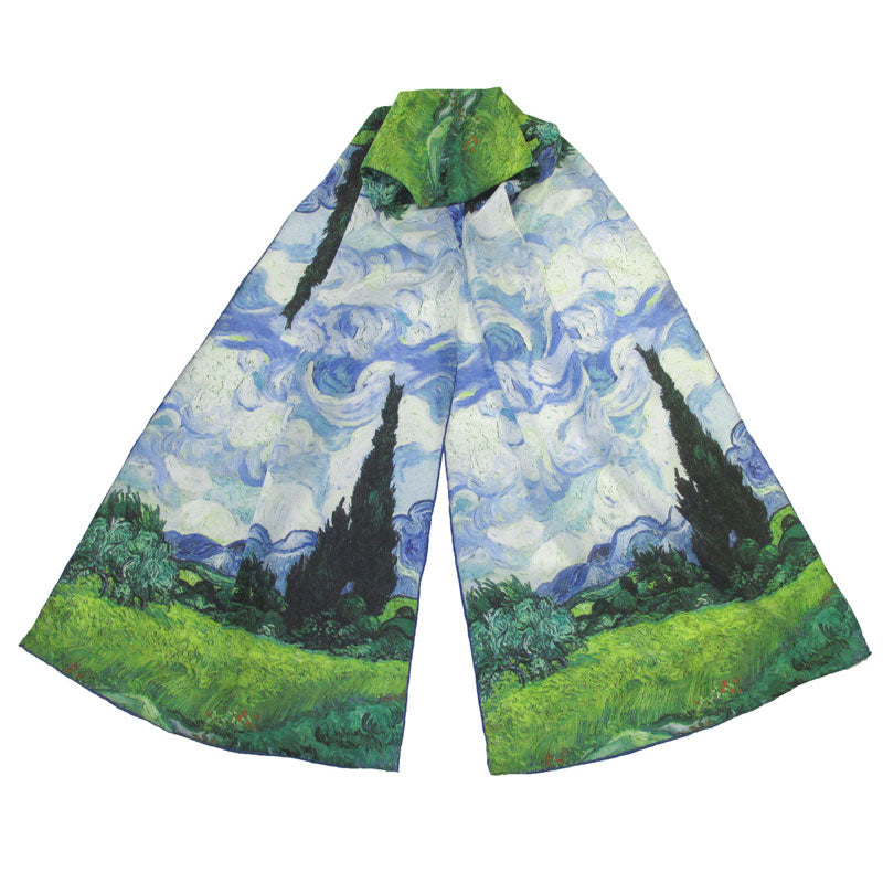 Van Gogh Cypress Silk Scarf
