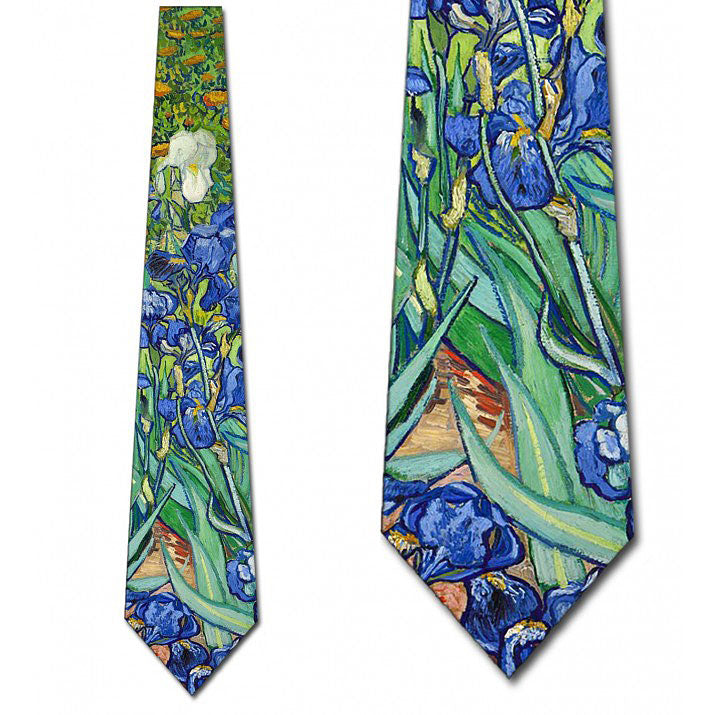 Detail of Van Gogh Irises Art Necktie