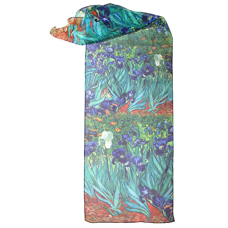 Van Gogh Irises Scarf - Full View