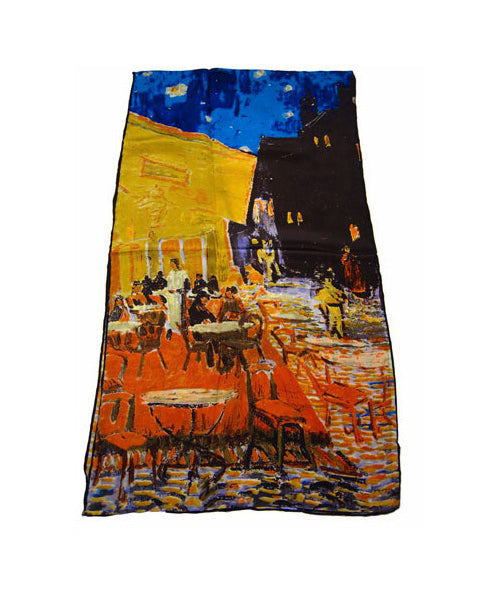 Van Gogh Silk Scarf - Cafe Terrace - Full View