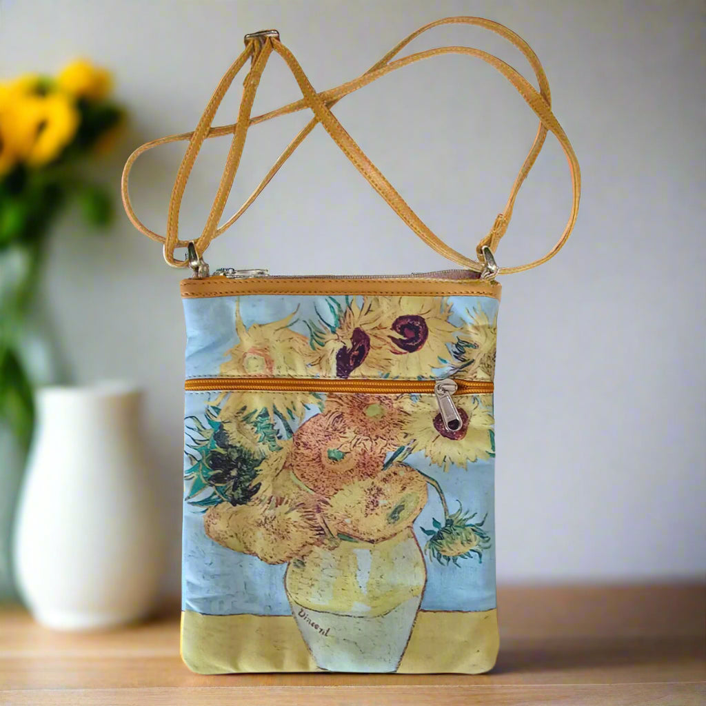 Van Gogh Sunflower Art Hipster Bag