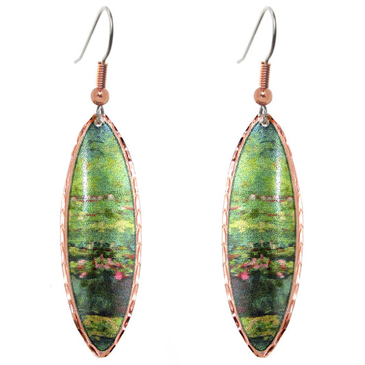 Monet Water Lilies Limited Edition Long Earrings