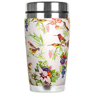 Watercolor Bird Hummingbird Stainless Steel Coffee Mug