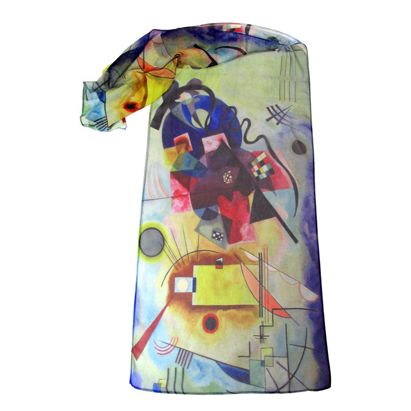 Kandinsky Chiffon Scarf Full View