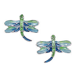 Turquoise Dragonfly Stud Earrings