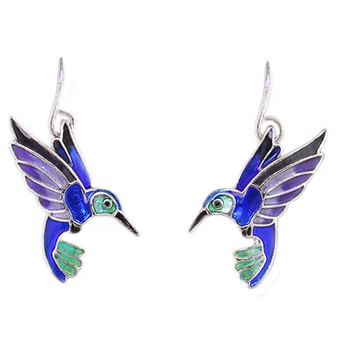 Violet Bellied Hummingbird Earrings