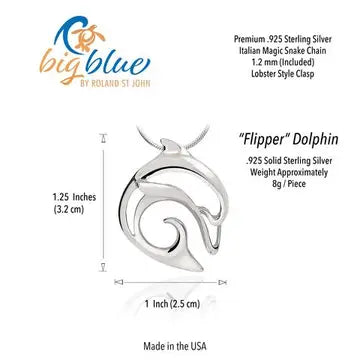 Sculpted Silver Dolphin Necklace