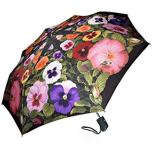 Pansy Floral Folding Umbrella