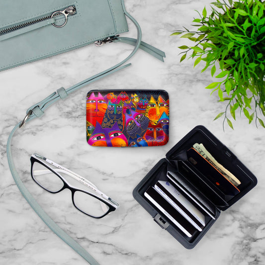 Laurel Burch Fantasticats Armored Wallet - RFID Blocking Security with Artistic Design