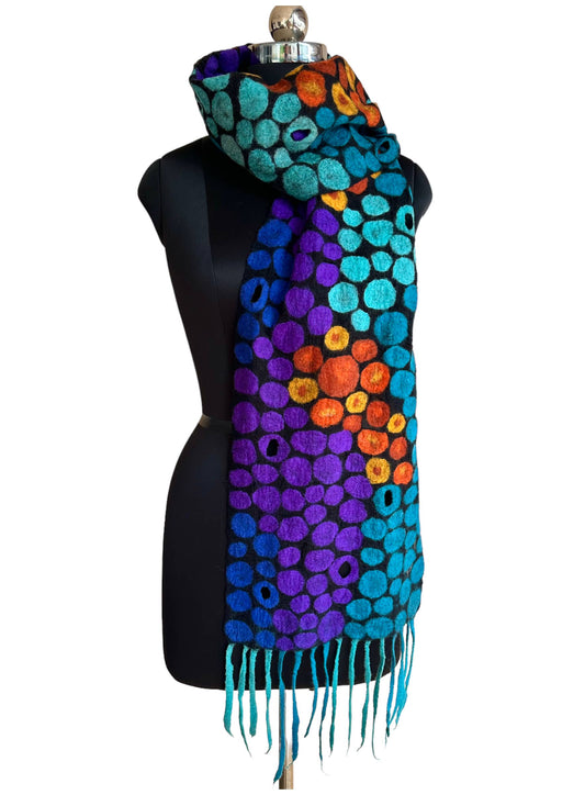 Stepping Stones Merino Wool Scarf - Fair Trade Nepal Artisan
