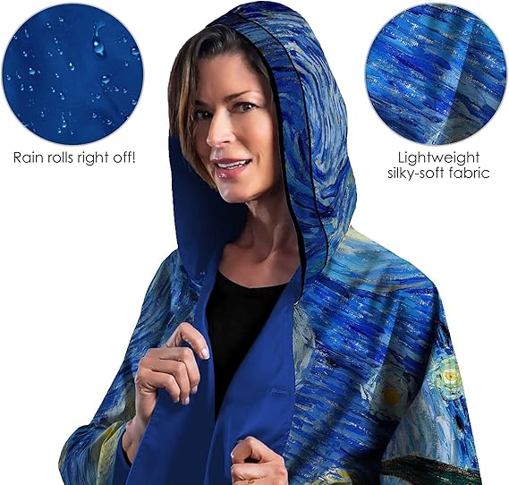 Van Gogh Starry Night Rain Cape by Raincaper