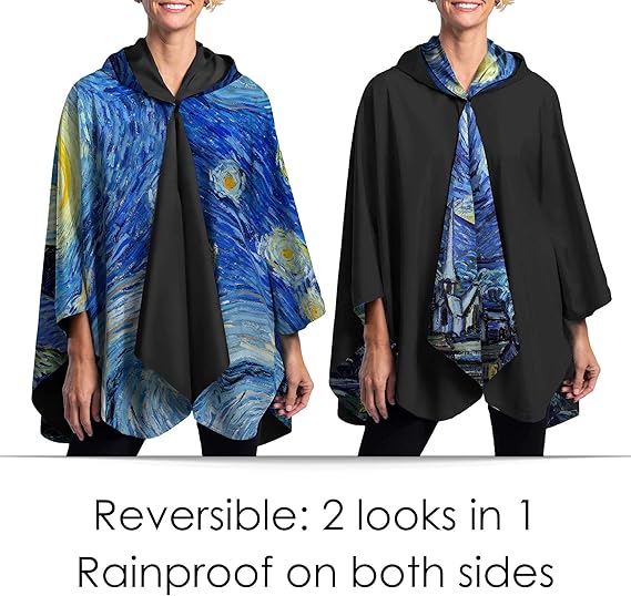 Van Gogh Starry Night Rain Cape by Raincaper