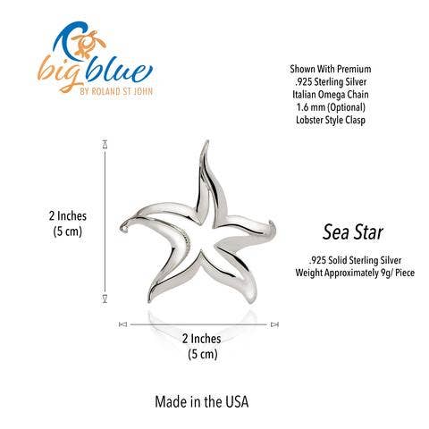 Handcrafted Sterling Silver Starfish Pendant - Celestial Ocean Jewelry