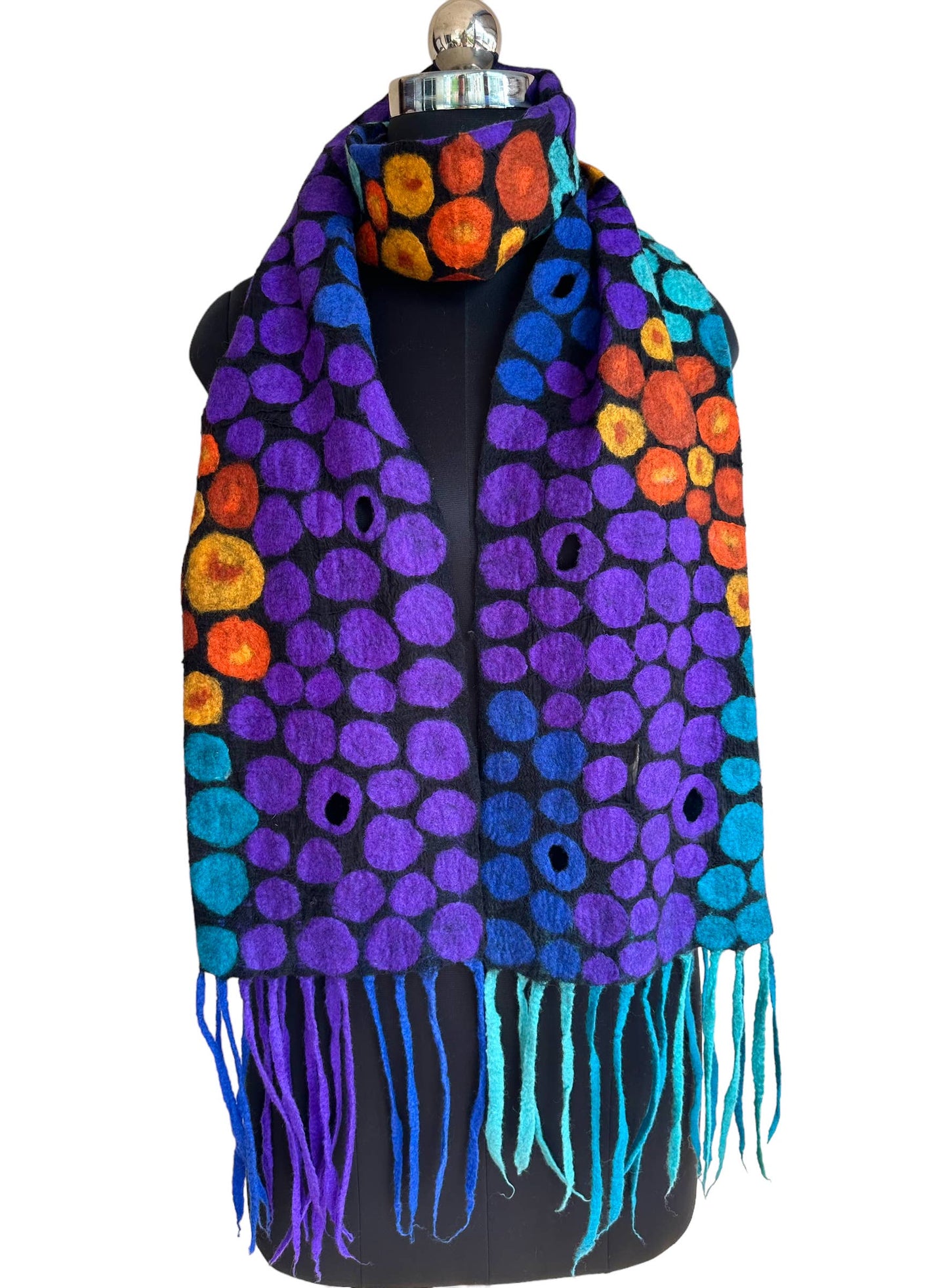 Stepping Stones Merino Wool Scarf - Fair Trade Nepal Artisan