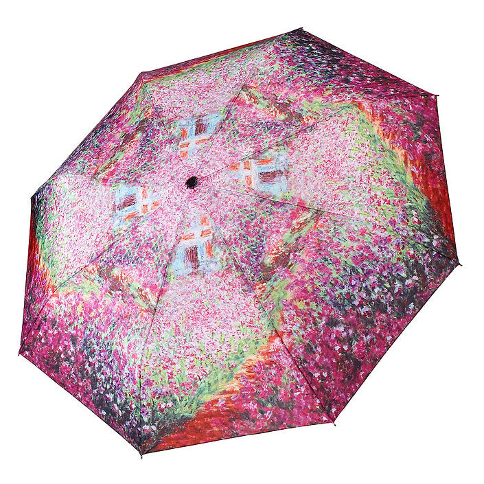 Monet Artists Garden at Giverny Folding Art Umbrella
