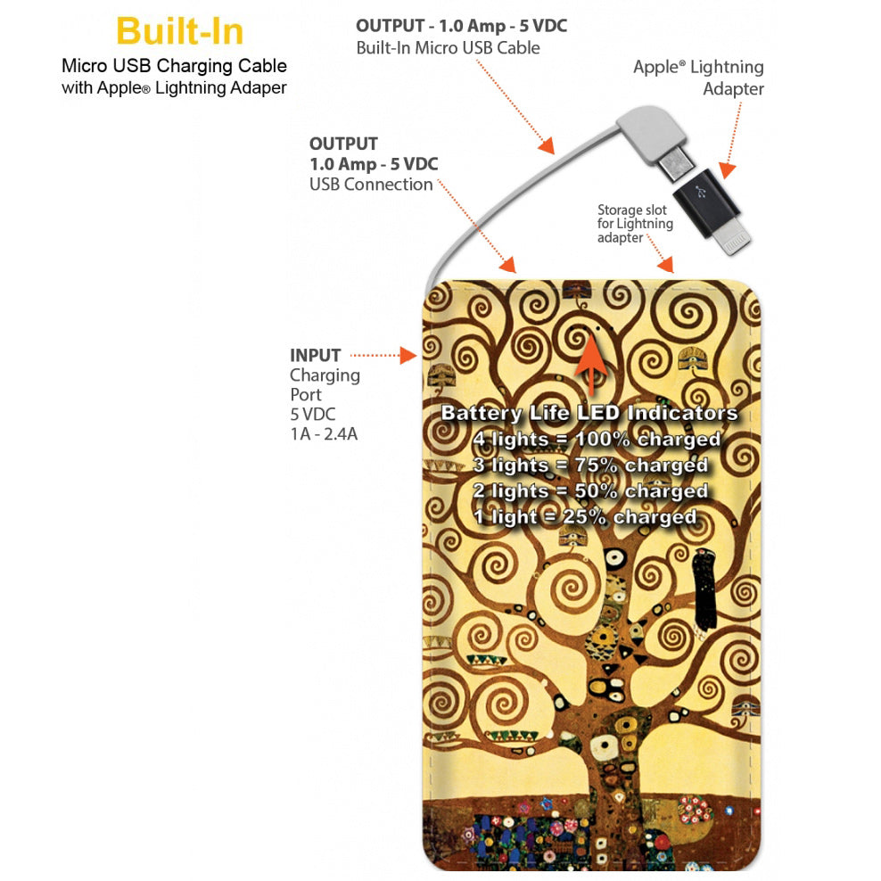 Klimt Tree of Life Portable Power Bank