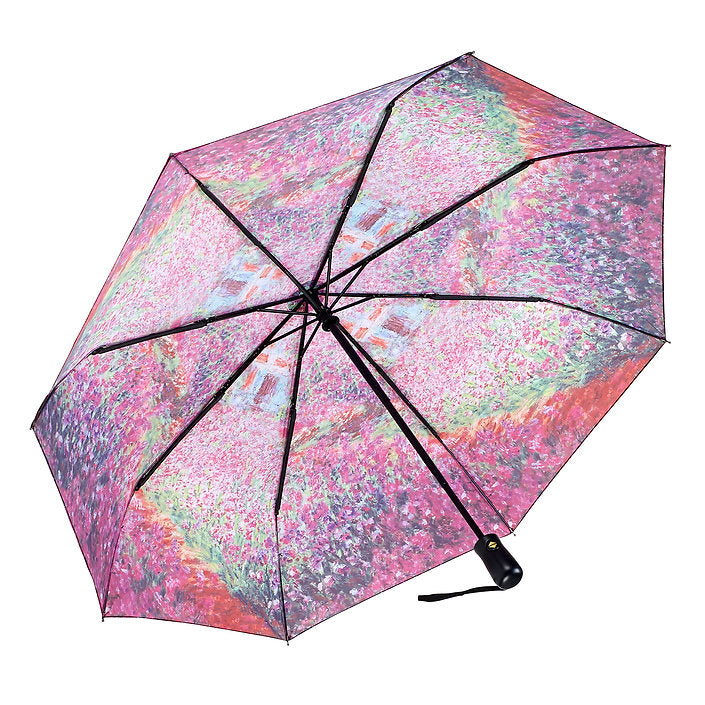 Monet Artists Garden at Giverny Folding Art Umbrella