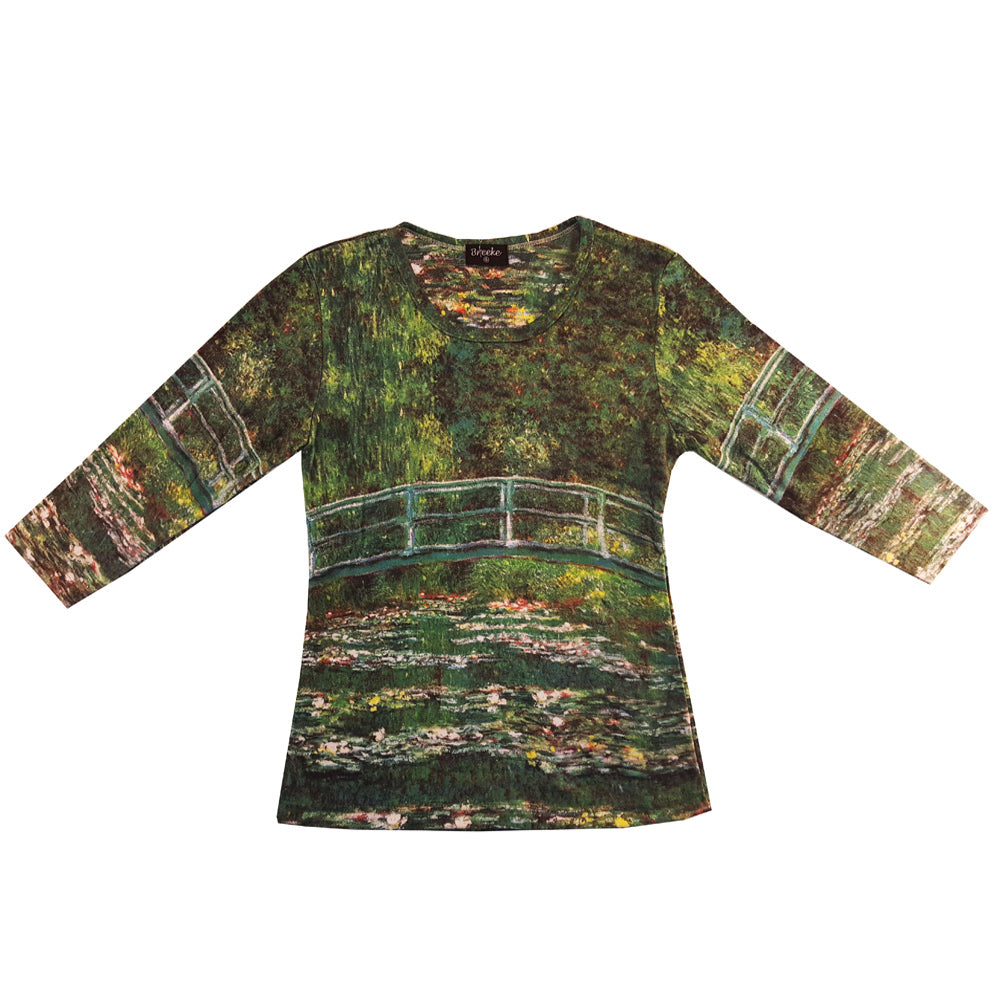 Monet Japanese Bridge Art Shirt - Clearance