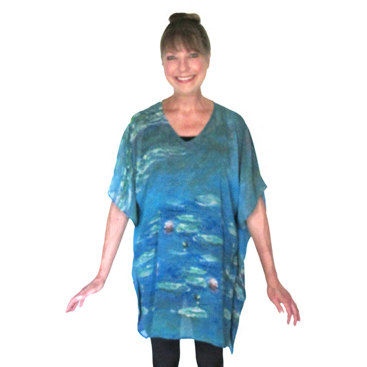 Monet Water Lilies Popover Art Top or Scarf
