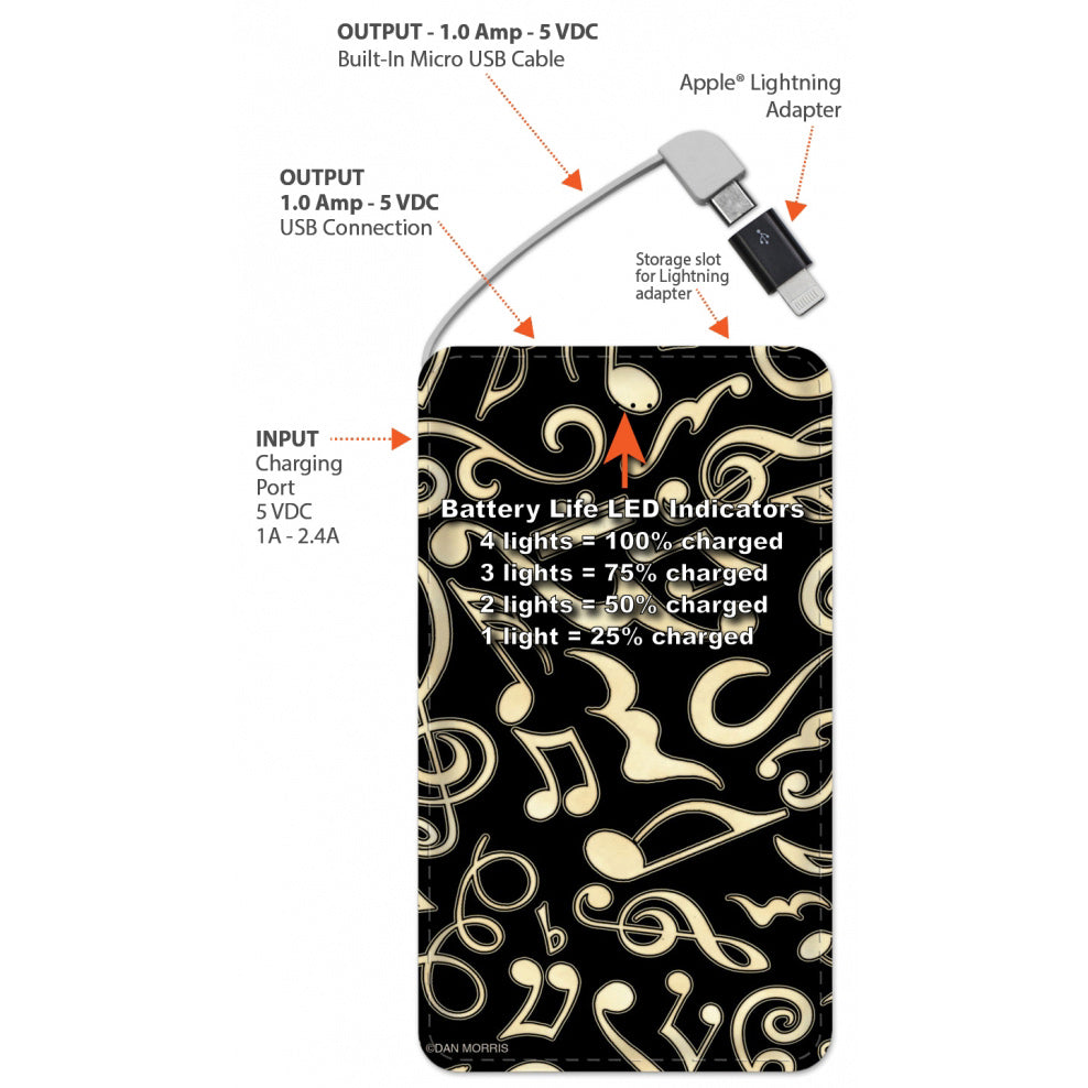 Music Theme Portable Power Bank