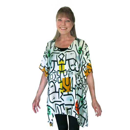 Paul Klee Rich Harbour Popover Art Top or Scarf