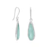 Timeless Roman Glass and Sterling Silver Pear Drop Earrings
