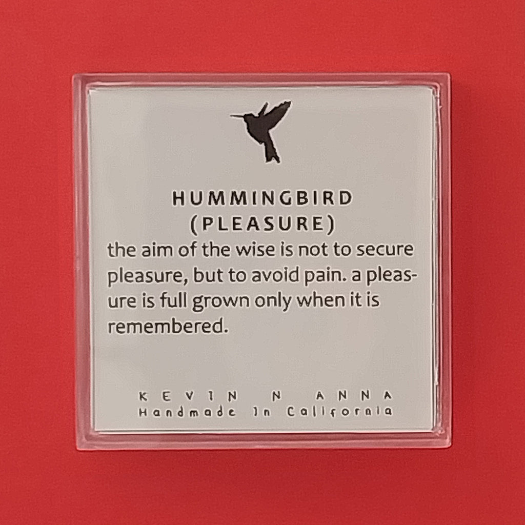 Silver Hummingbird Necklace Inspirational Message