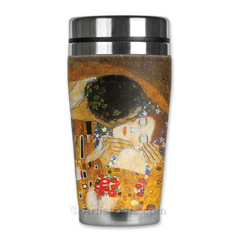 Klimt The Kiss Insulated Travel Art Mug
