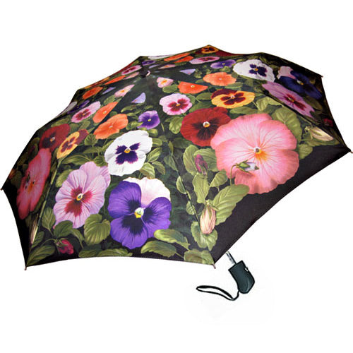 Pansy Floral Folding Umbrella