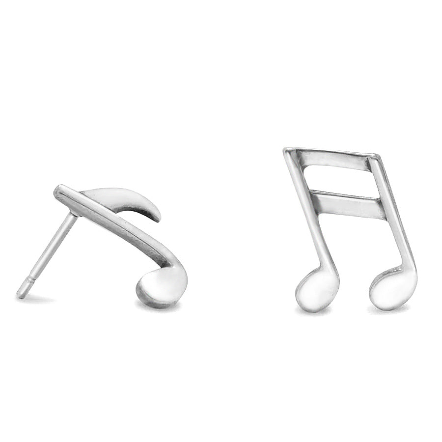 Sterling Silver Music Note Earrings