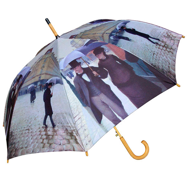 Caillebotte Rainy Day in Paris Umbrella