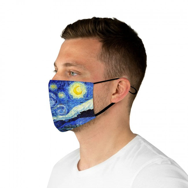 Side View of Starry Night Adjustable Facemask