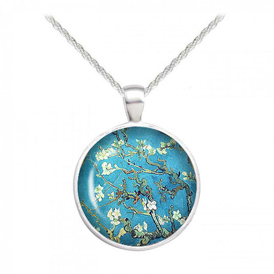 Van Gogh Almond Blossoms Art Necklace