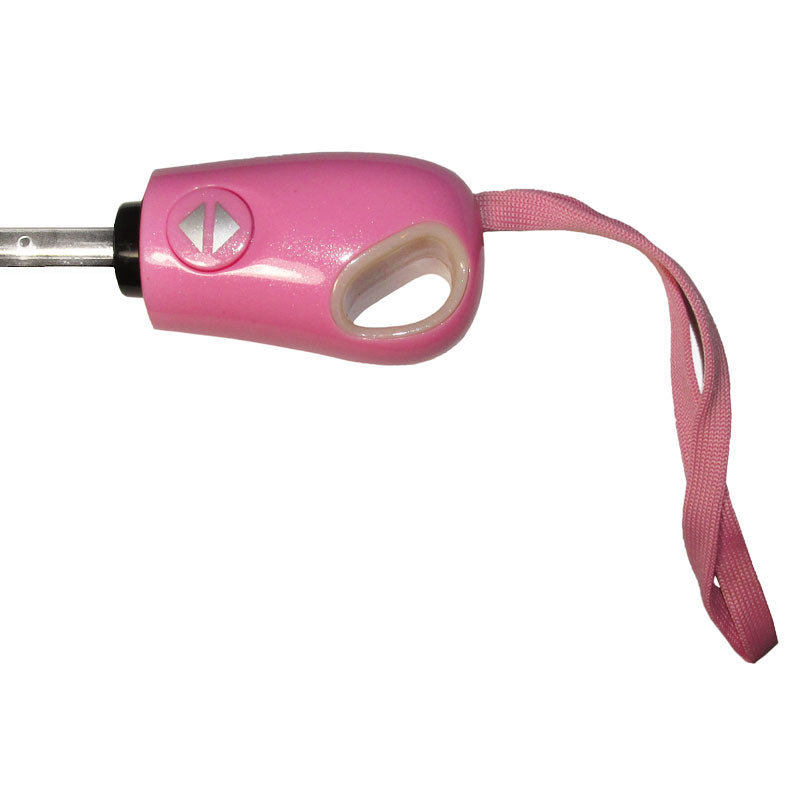 Detail of Pink Umbrella Handle with Auto Open/Close Button