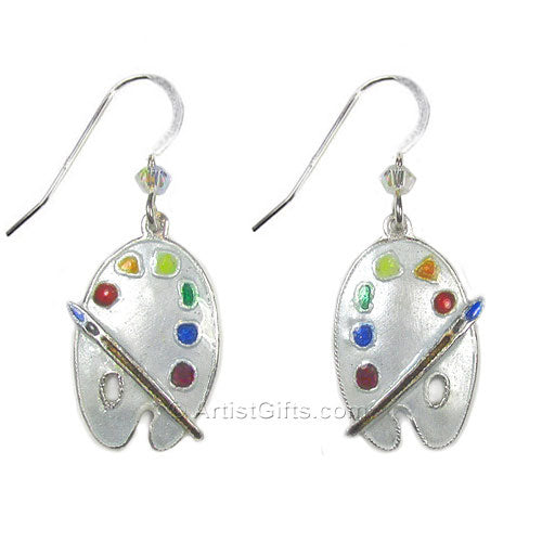 Matching Paint Palette Earrings - Sold Separately