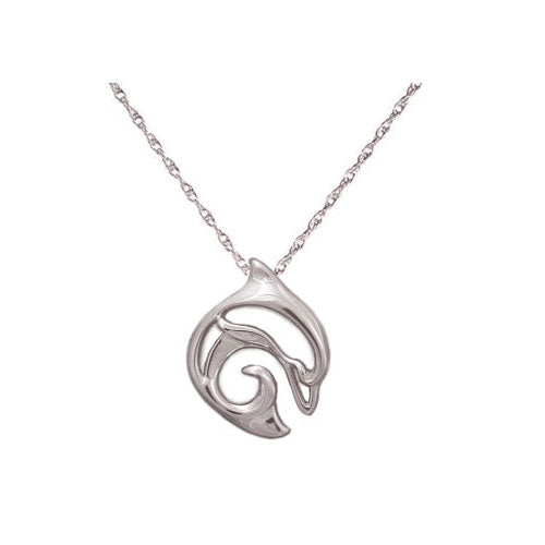 Flipper Silver Dolphin Necklace