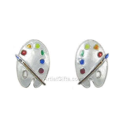 Matching Paint Palette Post Earrings - Sold Separately