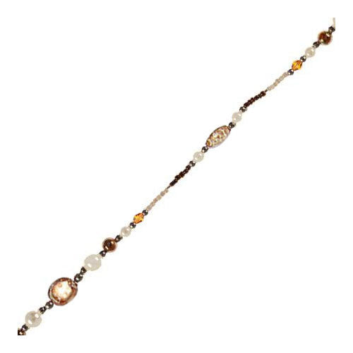 Detail of Copper Twinkle Beaded Eyeglass Chain
