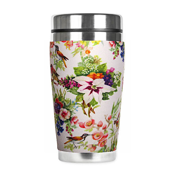 Other Side of Watercolor Birds Travel Mug