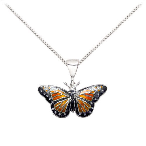 Matching Monarch Butterfly Pendant Necklace - Sold Separately