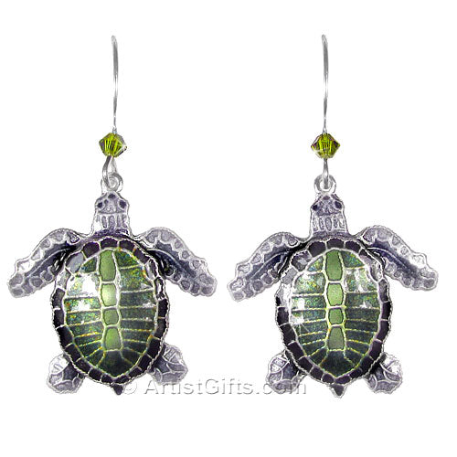 Olive Ridley Sea Turtle Earrings
