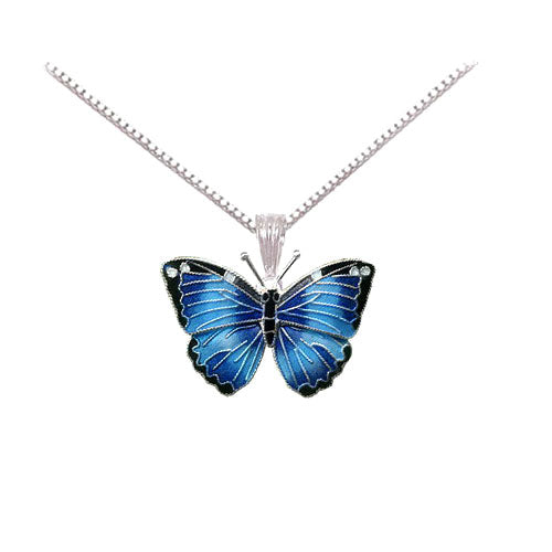 Matching Blue Morpho Necklace - Sold Separately